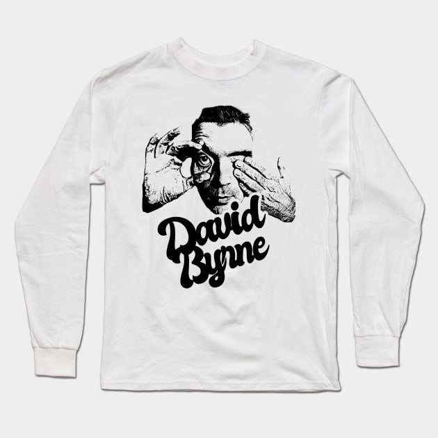 David Byrne Eye Hand 80s Style Classic Long Sleeve T-Shirt by Hand And Finger